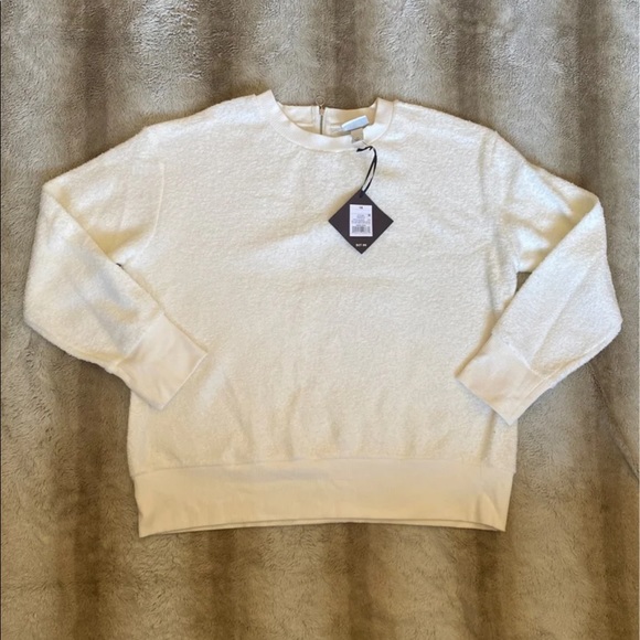 Ava & Viv Crewneck Pullover Sweater Cream 1X - Picture 1 of 7